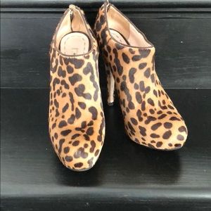 Leopard booties Miu Miu